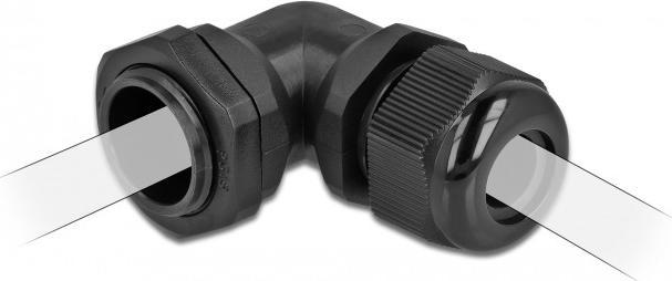 Produktbild Delock Kabelverschraubung 90° gewinkelt PG13,5 schwarz