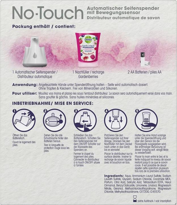 Actual product image Dettol No Touch (Liquid soap, 250 ml)