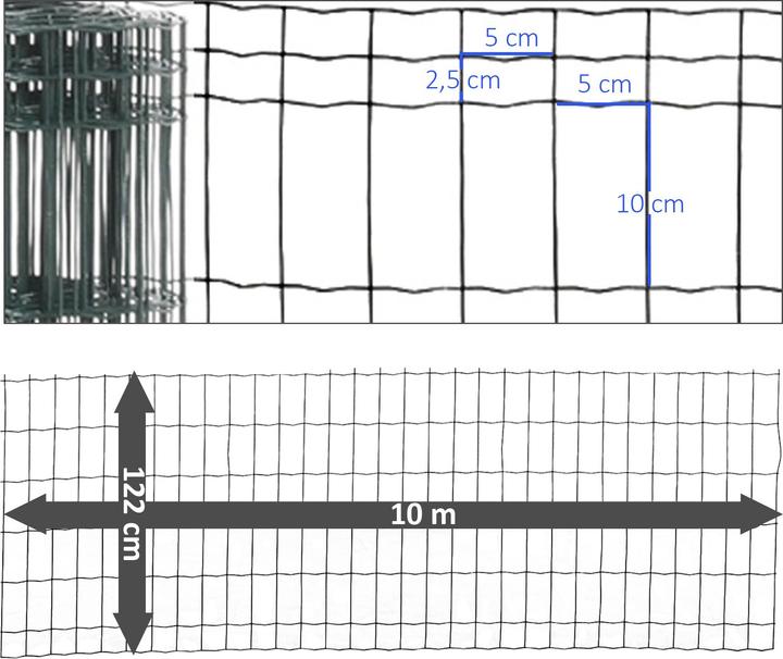 Produktbild PawHut Maschendrahtzaun mit PVC-ummantelter Kunststoff