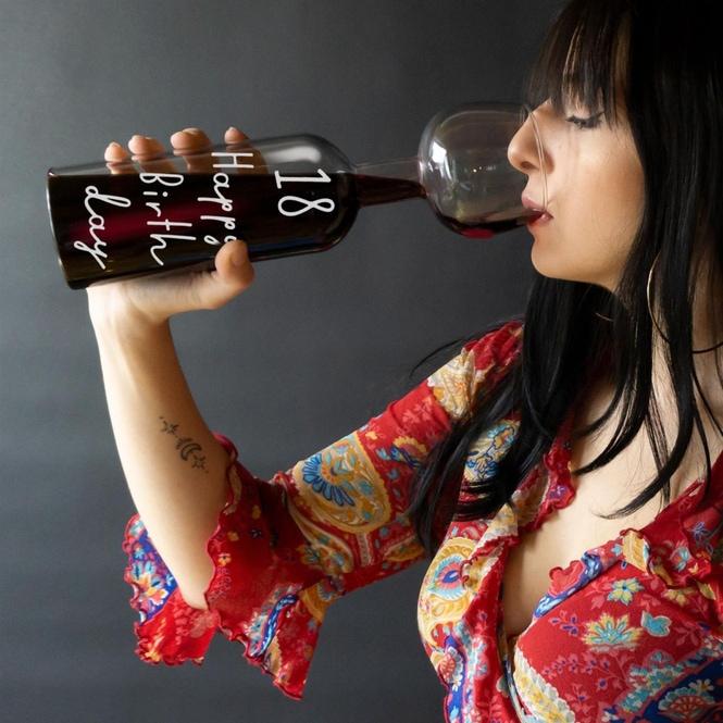Actual product image pos Wine glass bottle - Wine Lovers - approx. 750 ml (75 cl)