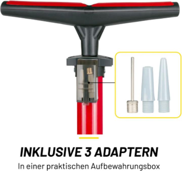 Produktbild Dunlop Fahrrad Standpumpe schwarz/rot