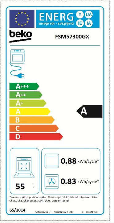 Energie-Label Beko FSM57300GX