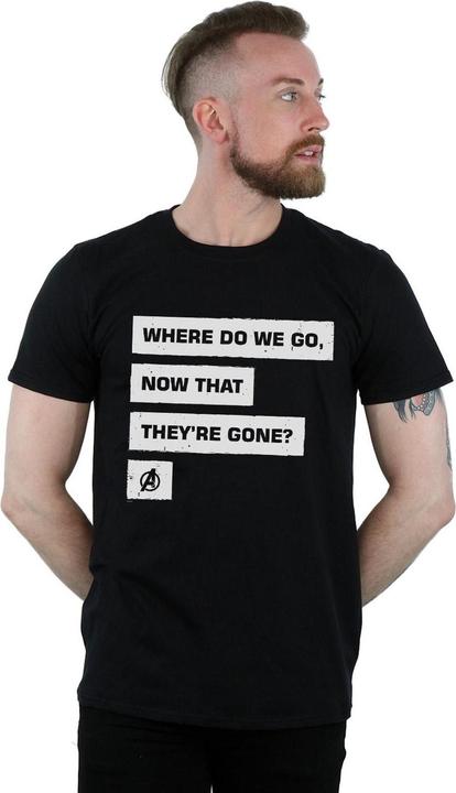 Image du produit - T-shirt AVENGERS ENDGAME WHERE DO WE GO - Homme (L)