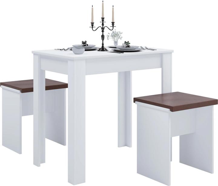 Produktbild VCM Essgruppe Tisch Hocker Esal L (80 x 80 x 75 cm)