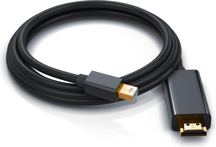 Produktbild CSL 4k Mini Displayport auf HDMI Kabel | Thunderbolt 1- und Thunderbolt 2 Ports | 4K Ultra HD 2160p (3 m, DisplayPort, HDMI)