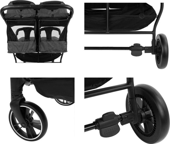 Actual product image Kikkaboo Happy 2 twin pushchair