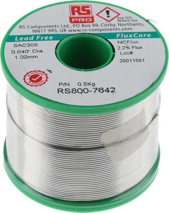 Produktbild Rs Pro Lead Free 3% Ag Solder, 1.0mm, 500g