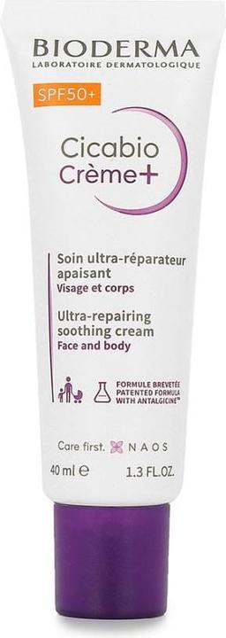 Produktbild Bioderma Feuchtigkeitsspendende Sonnencreme Cicabio Crème+ SPF50+ - 40 ml (Sonnencreme, SPF 50, 40 ml)