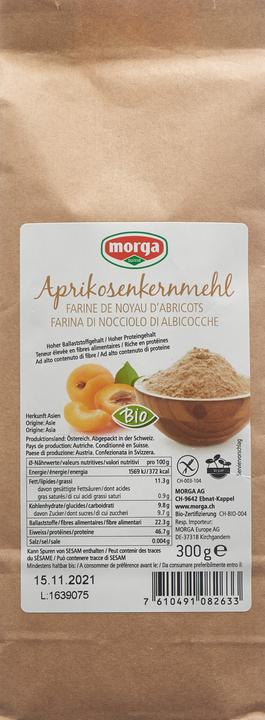 Actual product image Morga Apricot kernel flour gluten free organic (300 g)