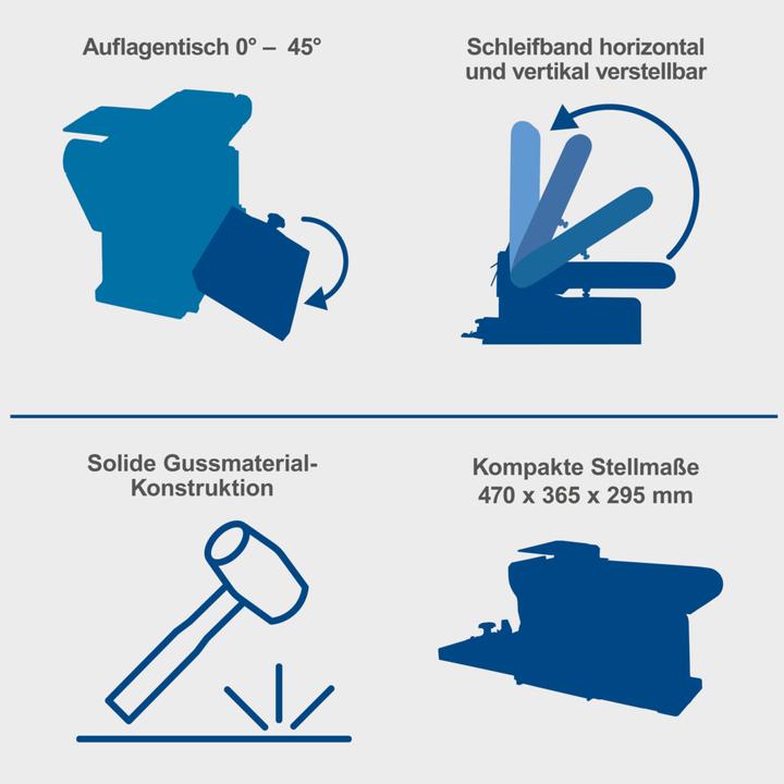 Produktbild Scheppach Band- und Tellerschleifer BTS800 (Doppelschleifer, Bandschleifer, 370 W)
