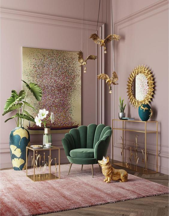 Image du produit Designlife Tableau Touched Flower Boat Gold Pink 160x120cm (120 x 160 cm)
