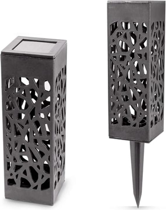 Image du produit Eaxus Lot de 3 lampes solaires de jardin à LED avec piquet de terre, lanterne de jardin avec panneau (IP44)