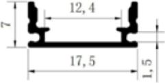 Produktbild Lumina Swiss LED Standardprofil Set transparent 190cm (1x50cm + 1x60cm + 1x80cm) (190 cm)