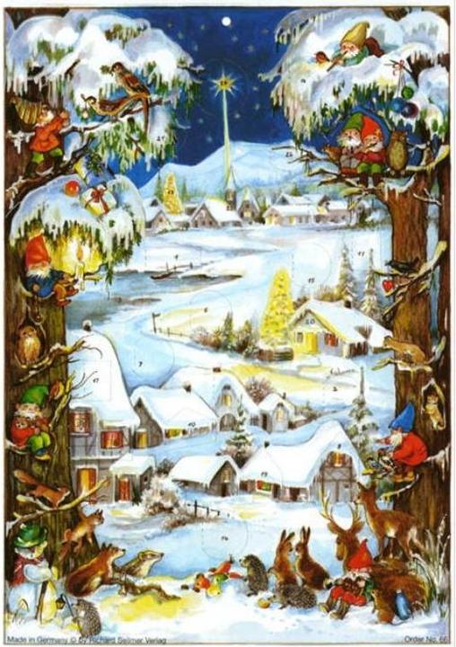 Bunte Weihnachten im Schnee