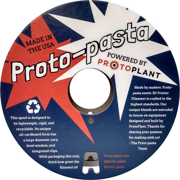 Image du produit Proto-pasta PLA avec fibre de carbone (PLA, Carbone, 1.75 mm, 500 g, Gris)