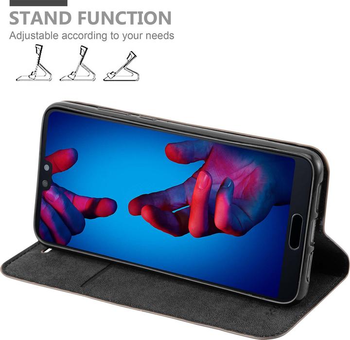 Actual product image Cadorabo Book Invisible Magnet Cover (Huawei P20)