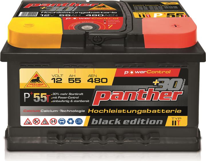Actual product image Panther Black Edition (12 V, 55 Ah, 480 A)