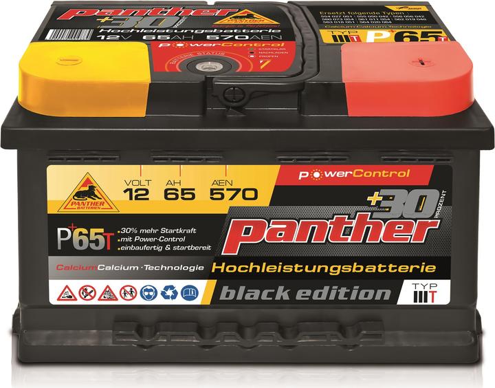 Actual product image Panther Black Edition (12 V, 65 Ah, 570 A)
