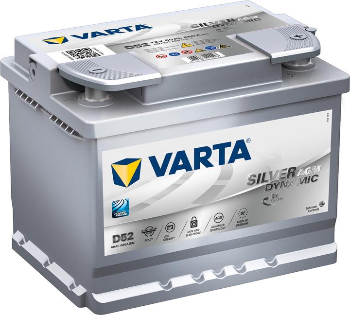 Immagine prodotto Varta Argento dinamico AGM D52 (12 V, 60 Ah, 680 A)