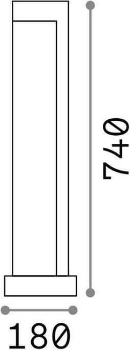 Immagine prodotto Ideal lux TITANO Lampada da terra LED 9W granito IP55 bianco neutro 187327 (540 lm)