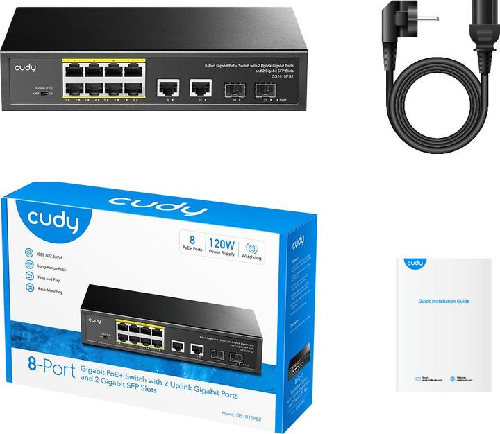 Image du produit Cudy Commutateur (GS1010PS2) (10 Ports)