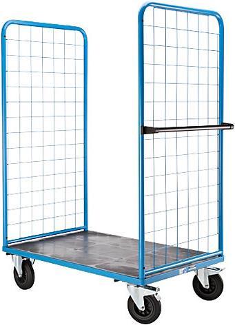 Produktbild eurokraft pro Etagenwagen, Drahtgitter dreiseitig (500 kg)