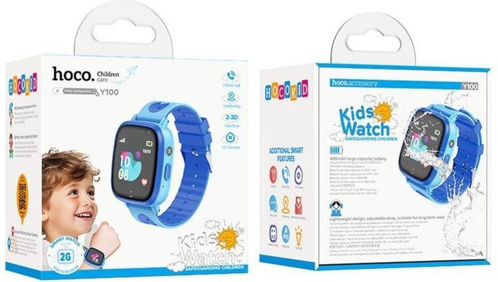 Produktbild Hoco Headphone with microphone smartwatch for kids with call function 2G Y100 blue