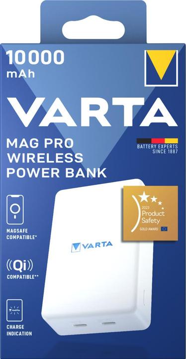 Actual product image Varta Mag Pro Wireless PB 10000 mAh (10000 mAh, 18 W, 18.50 Wh)