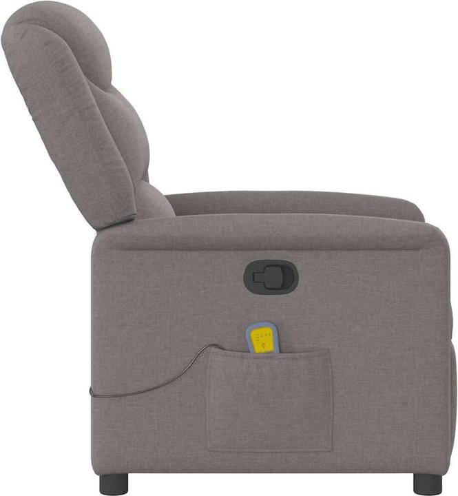 Immagine prodotto VidaXL Poltrona massaggiante Tessuto Taupe Poltrona TV massaggiante Poltrona con funzione massaggio