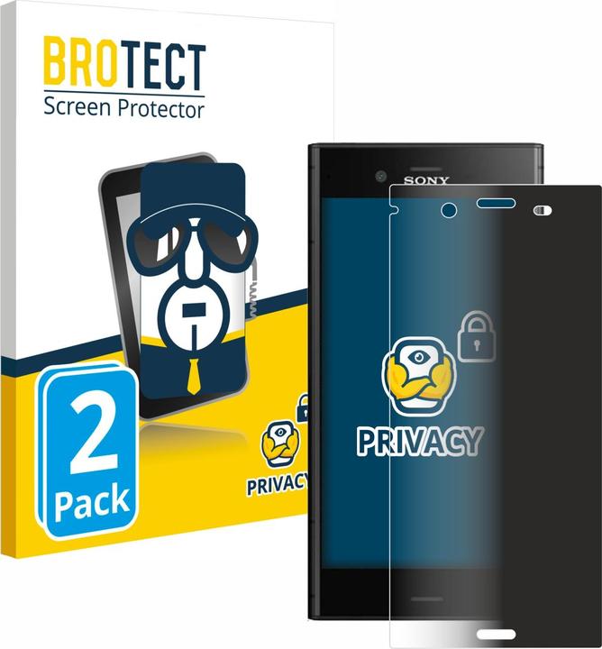 Actual product image BROTECT Anti-spy privacy film Blue light protection film (2 Piece, Sony Xperia XZ1)