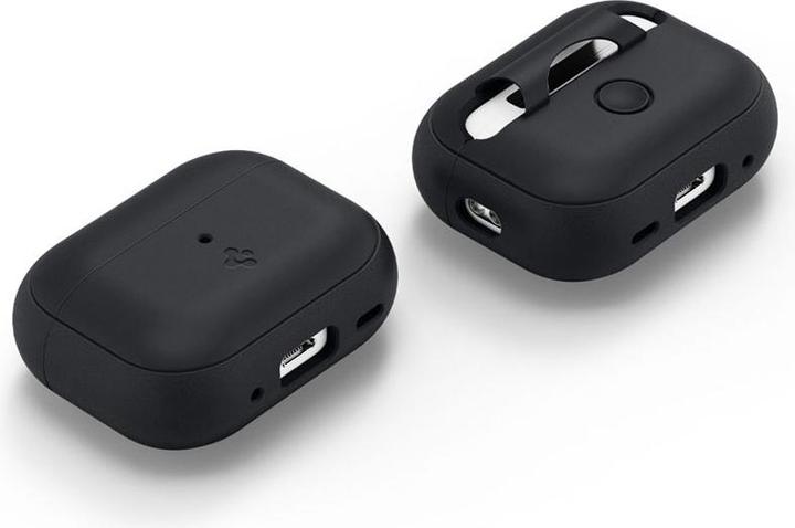 Produktbild Spigen SILICONE FIT STRAP Apple AIRPODS PRO 1 / 2 BLACK/PHANTOM GREEN (Kopfhörer Tasche)