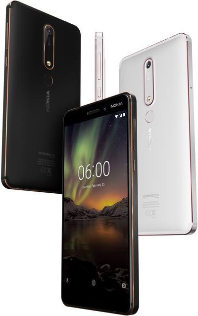 Actual product image Nokia 6.1 (2018) (32 GB, Black copper, 5.50", Hybrid Dual SIM, 16 Mpx, 4G)