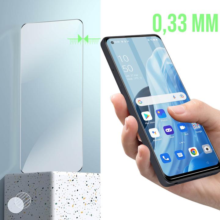 Actual product image Avizar 9H hardness glass screen protector film (1 Piece, Oppo Reno8 Lite)