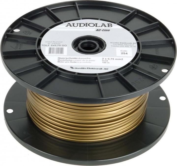 Image du produit Audiolab Câble d'alimentation, plat, doré, PVC, rouleau de 100m (100 m)