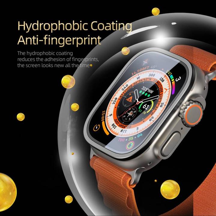 Produktbild Dux Ducis Flas gehärtetes Glas mit Aluminiumrahmen für Apple Watch Ultra 49 mm – Schwarz
