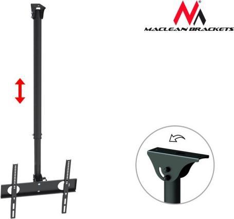 Produktbild Maclean MC-631 - VESA Monitor-/TV-Halterung, 32-55", schwarz, 50 kg (Decke, 55", 50 kg)