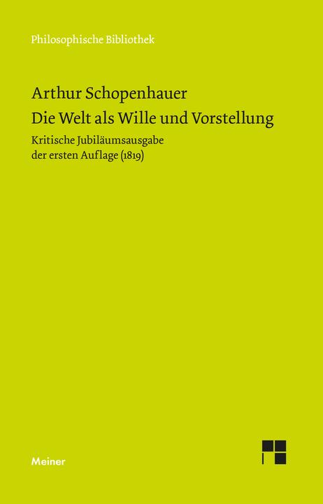 Actual product image Die Welt als Wille und Vorstellung (German, Arthur Schopenhauer, Matthias Kossler, William Massei Junior, 2020)