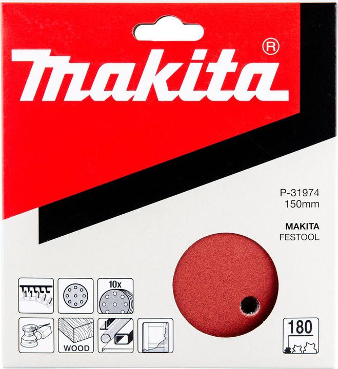 Produktbild Makita Maki Schleifpapier Kl. 150mm K180 P-31974 (180)