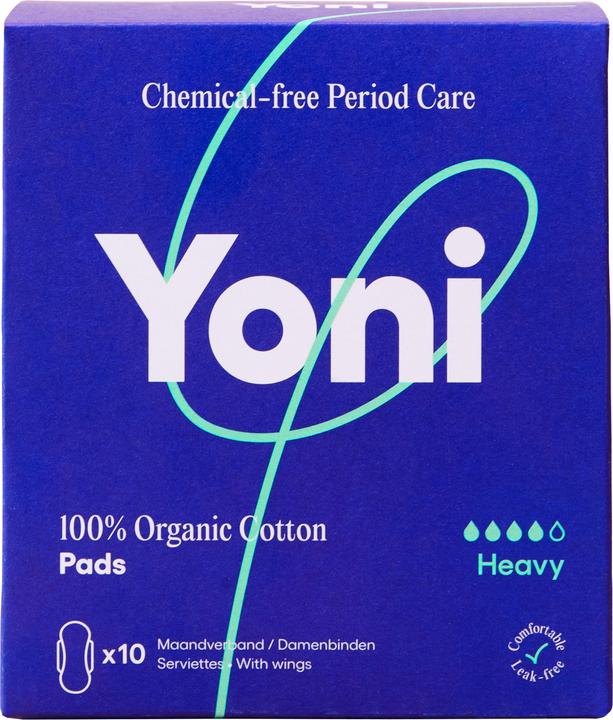 Produktbild Yoni Binden - maxi mit Flügeln - 100 Bio-Baumwolle - 10 Stk (10 x, Damenbinden)