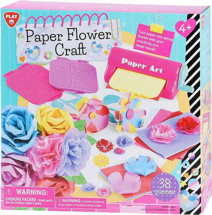 Play Paper flower craft set, 38 pieces.