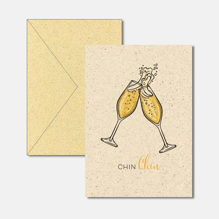 Image du produit Carte de voeux Chin Chin 12.2 x 17.5 cm, format papier (1 pcs)