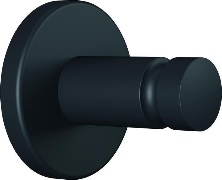 tesa MOON BLACK Towel hook incl. adhesive solution without drilling