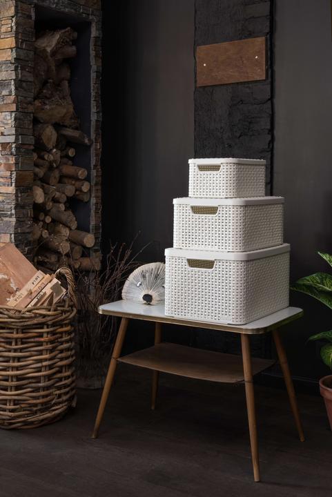Productafbeelding Curver 3 STYLE opbergdozen crème 44,5 x 33,0 x 24,8 cm (45 x 33 x 25 cm, 30 l)