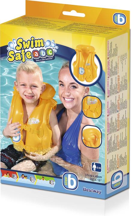 Actual product image Bestway Life Jacket 3-6 years Swim Safe Step (One size, 14 - 23 kg)