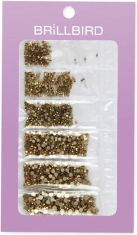 Produktbild BrillBird Rhinestone Mix in 6 grosse - Aurum