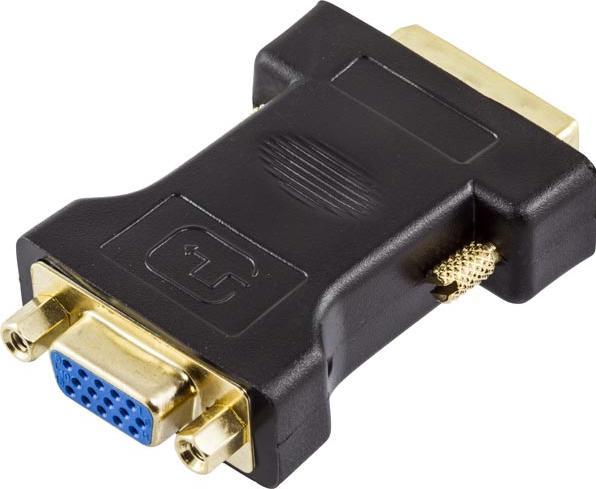 Actual product image Deltaco DVI adapter analogue DVI - analogue VGA (DVI)