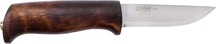 Image du produit Helle Couteau de ceinture GRO, acier Sandvik 12C27, inoxydable, manche en bouleau, étui en cuir (9.30 cm)