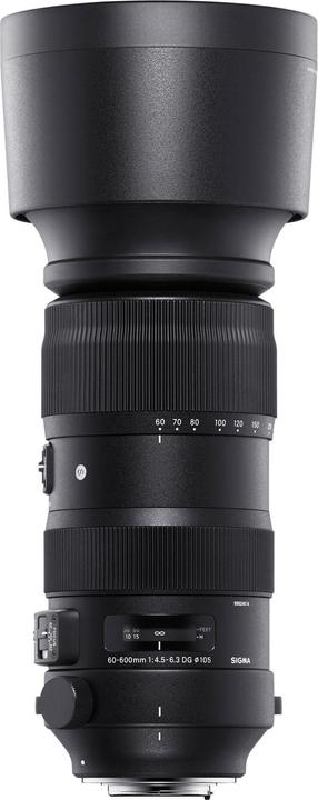 Image du produit Sigma 60-600mm f/4.5-6.3 DG OS HSM Sports (Canon EF, APS-C / DX, Plein format)
