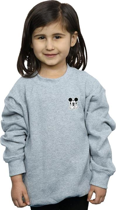 Actual product image Disney Girls Mickey Mouse Dont Speak Breast Print Sweatshirt (128)