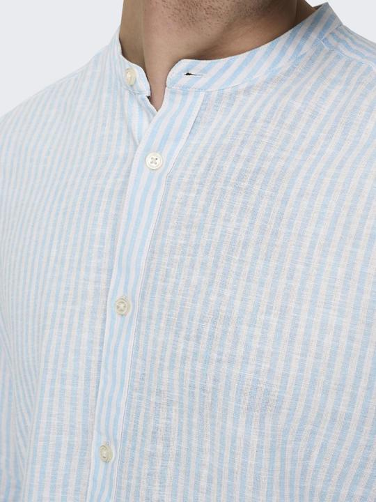 Produktbild Only & Sons Onscaiden Ls Mao Stripe Linen Shirt Noos Hemd (S)